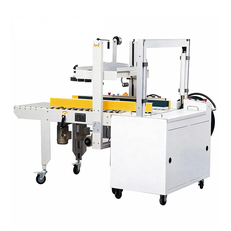 MH-FJ-1AWE เครื่องซีลปิดกล่องอัตโนมัติ ปรับเทปบนและล่างได้